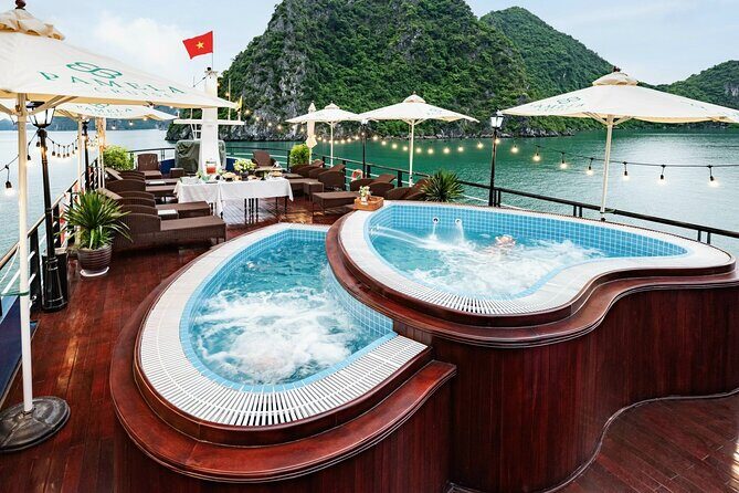 1 Day Pamela 5 Star Luxury Cruise From Halong Bay, Jacuzzi Pool - Key Points