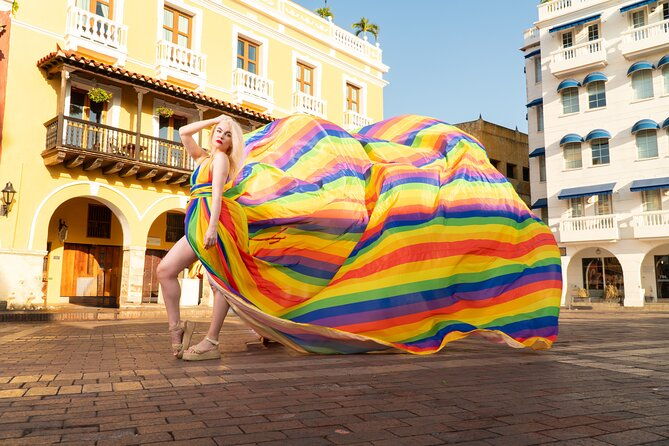 1-hour-private-photoshoot-with-flying-dress-rental-in-cartagena