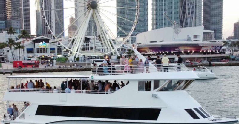 100ft 200 passenger 3 story mega yacht w open bar at Bayside - FAQ  