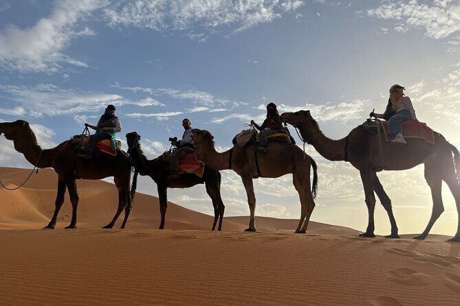 2 Days 1 Night Adventure from Marrakech to Fes via Desert - Arriving at Merzouga and the Desert Dunes