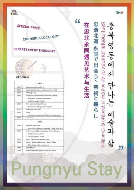 2D1N Chungbuk Experience Tour: Pungnyu Stay in Yeongdong - Exploring the Itinerary: What You Can Expect