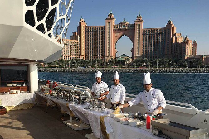 3-Hour Lotus Mega Yacht Dinner Cruise Dubai with Transfers - Key Points