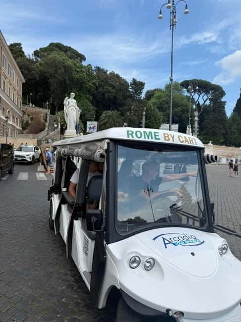 3H Rome: Roman Churches and Food at sunset on a Golf Cart - Key Points