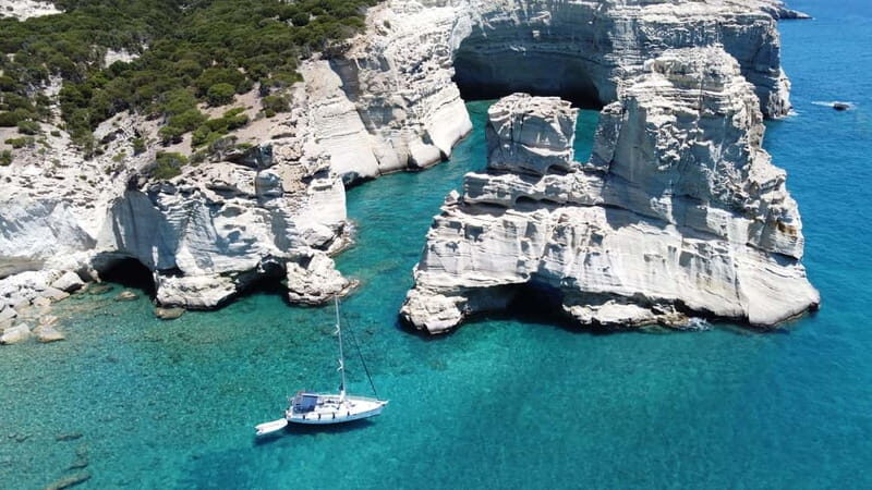 Adamantas: Kleftiko Sailing Cruise with Meal and Swim Stops - Exploring the Milos Coast by Sail