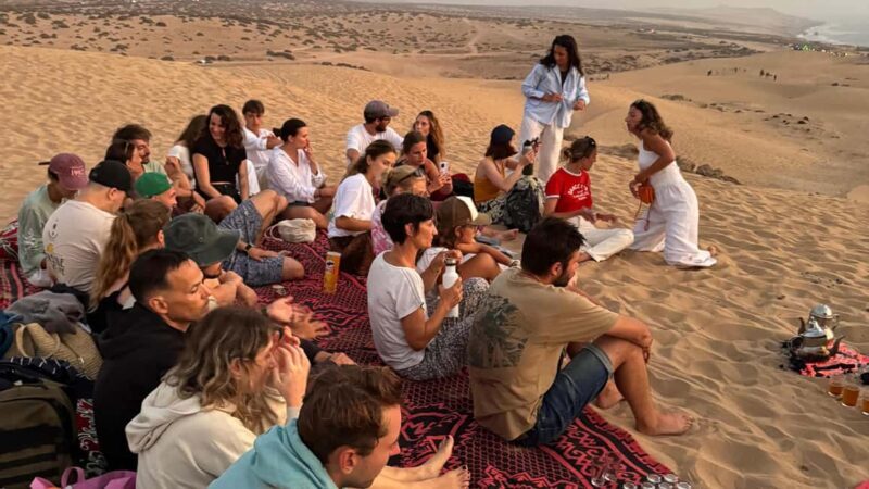 Agadir/Taghazout: Sunset Sandboarding Adventure with Dinner - Evening Under the Stars