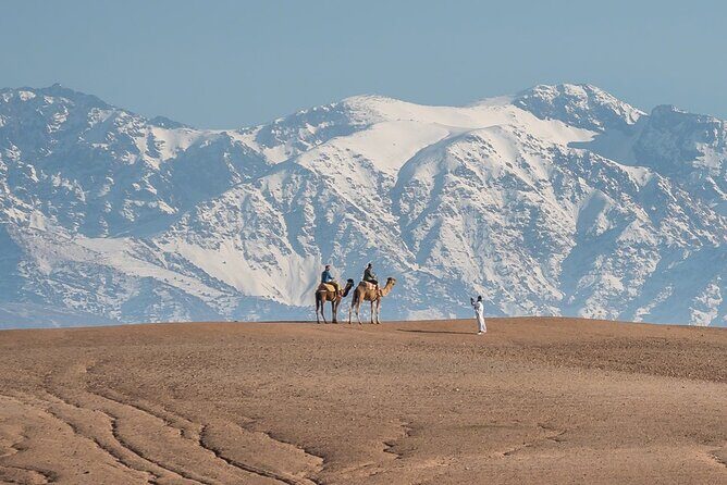 Agafay Camel Ride & Ourika Valley in Atlas mountains - A Day Filled with Diverse Moroccan Scenes