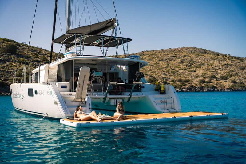 Agios Nikolaos: Sailing Trip Catamaran Lunch and Water Toys - Key Points