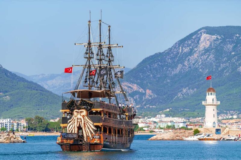 Alanya: Pirate Boat with Transfer, Lunch & Unlimited Drinks - The Itinerary: What to Expect