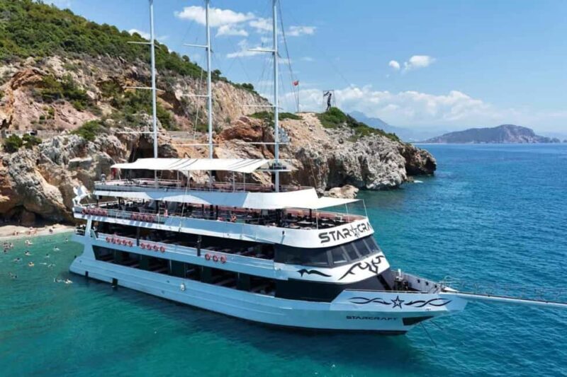 Alanya/Side: Starcraft Boat Trip w/ Unlimited Beer and Wine - Key Points