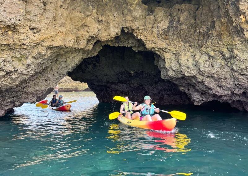 Albufeira: Hidden Beaches & Cliffs Guided Kayak Cave Tour - Key Points  