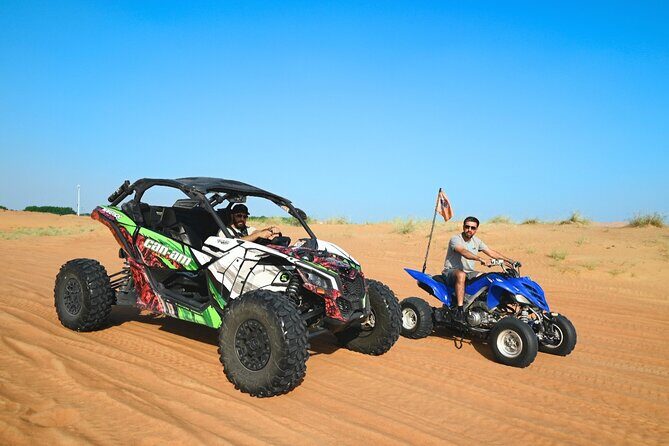 All in one Dubai Desert Safari ATV or Buggy Camelride BBQ Dinner - Key Points