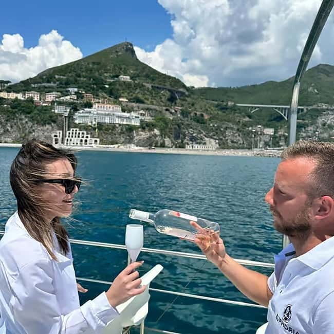 Amalfi Coast & Cetara Boat Tour with Swimming and Lunch - Lunch with a View: Pasta and Waterfalls