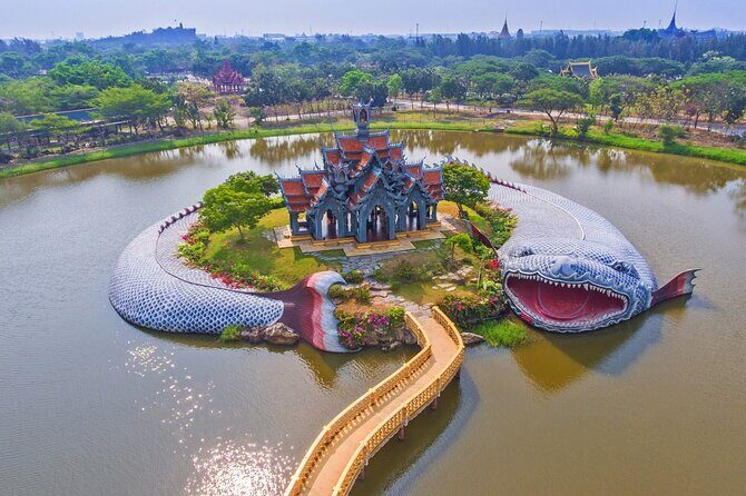 Ancient City Bangkok and Erawan Museum Tickets - The Scenic Tram Ride and Bike Exploration