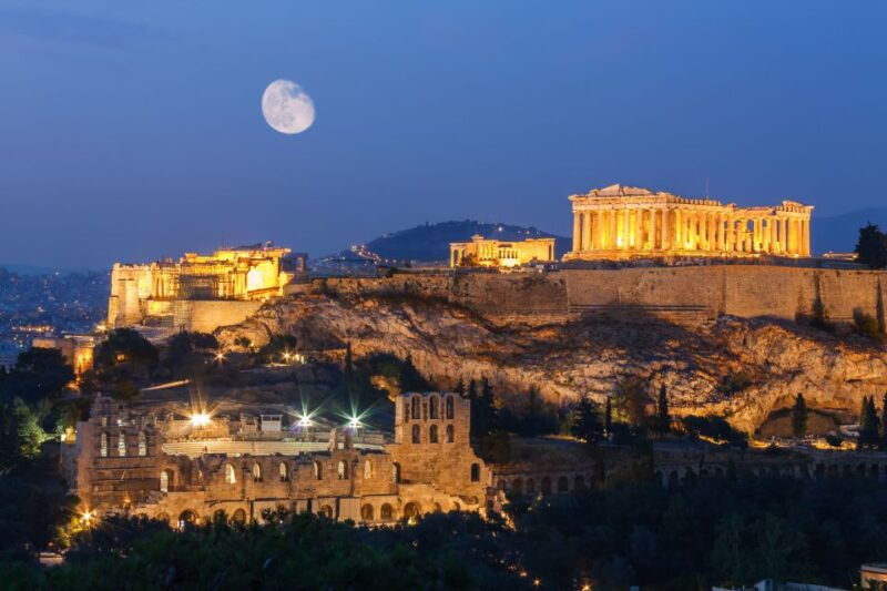 athens-2-hour-highlights-tour-by-e-bike-after-sunset