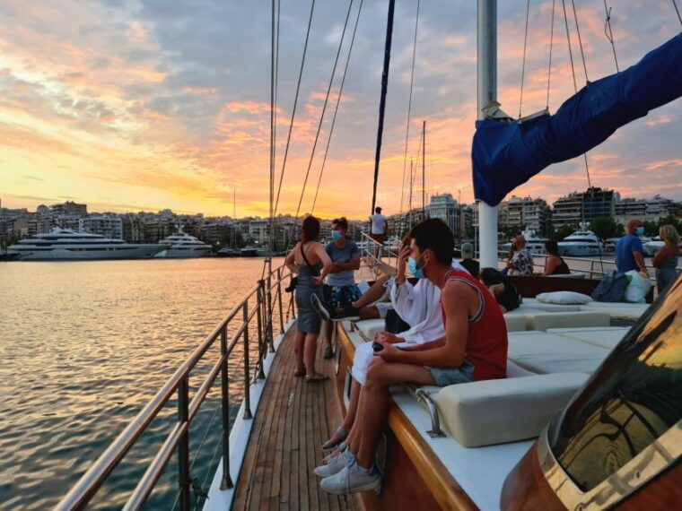 athens-3-hour-sunset-cruise-with-swim-stop-snacks-drinks