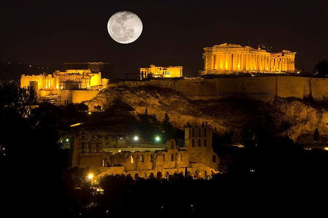 athens-by-night-driving-tour-highlights-and-dinner-time