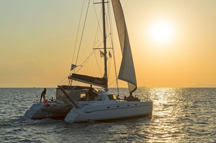 athens-half-day-sunset-catamaran-cruise