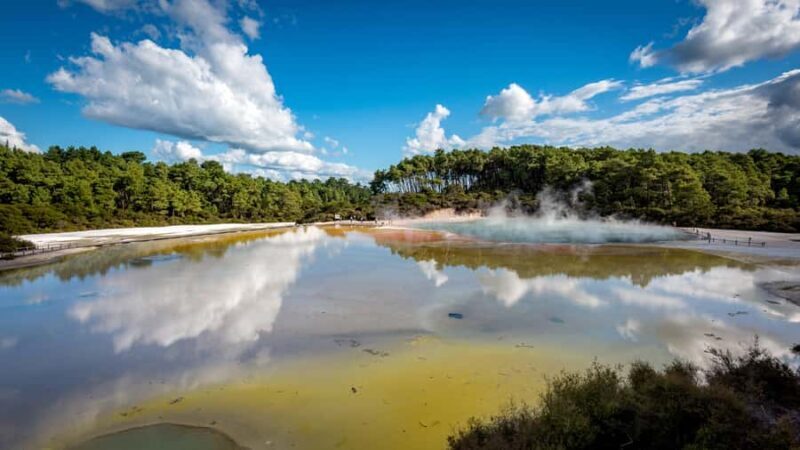 Auckland: Wai-O-Tapu, Maori Haka & Hot Springs Rotorua Tour - Additional Rotorua Highlights and Return to Auckland
