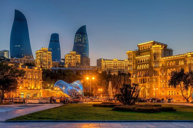 Baku City Sights Guided Night Walking Tour with Funicular - Key Points