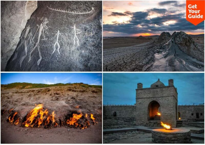 Baku: Gobustan Mud volcano Fire temple Guided tour - Key Points