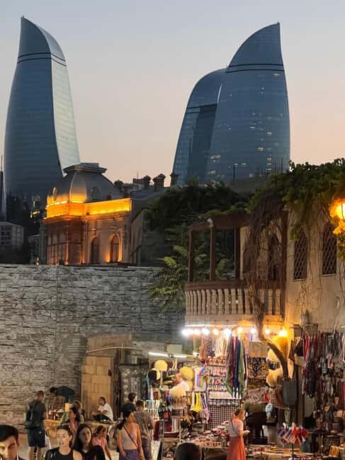 Baku: Night Panoramic Group Tour with Flame Towers 1 - Key Points