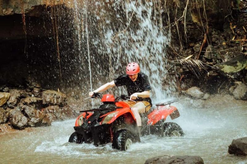 Bali: Atv Ride Under Twin Waterfalls & Gorilla Cave - Key Points