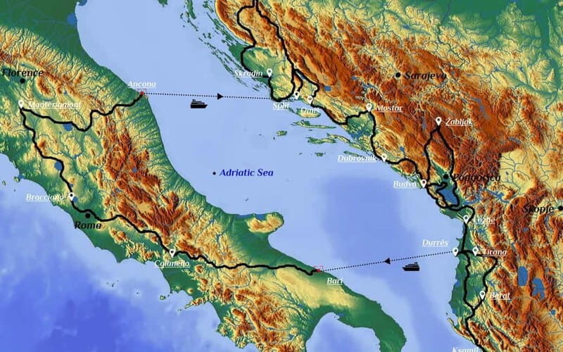 Balkans - Italy: 17-Days Motorcycle Tour 14.05.26 - 31.05.26 - The Itinerary in Detail