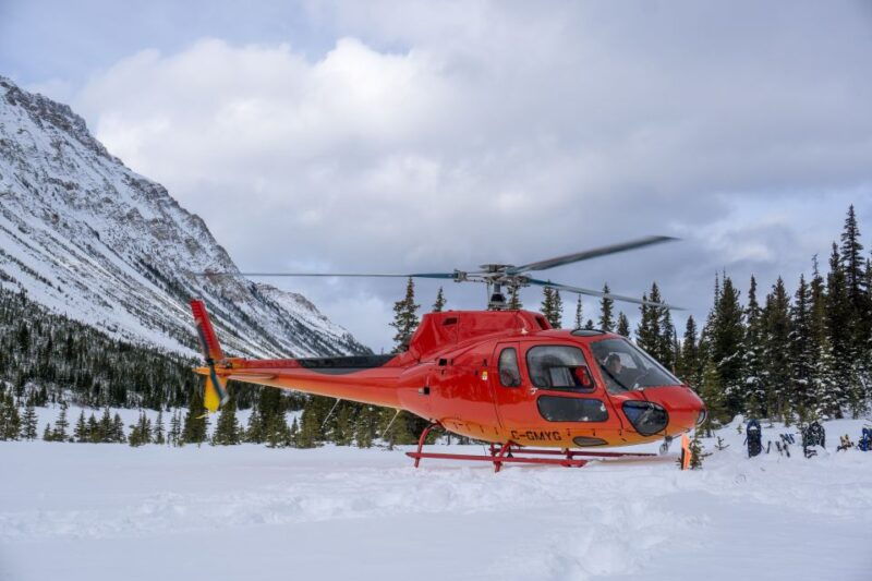 banff-jasper-canadian-rockies-helicopter-snowshoe-tour