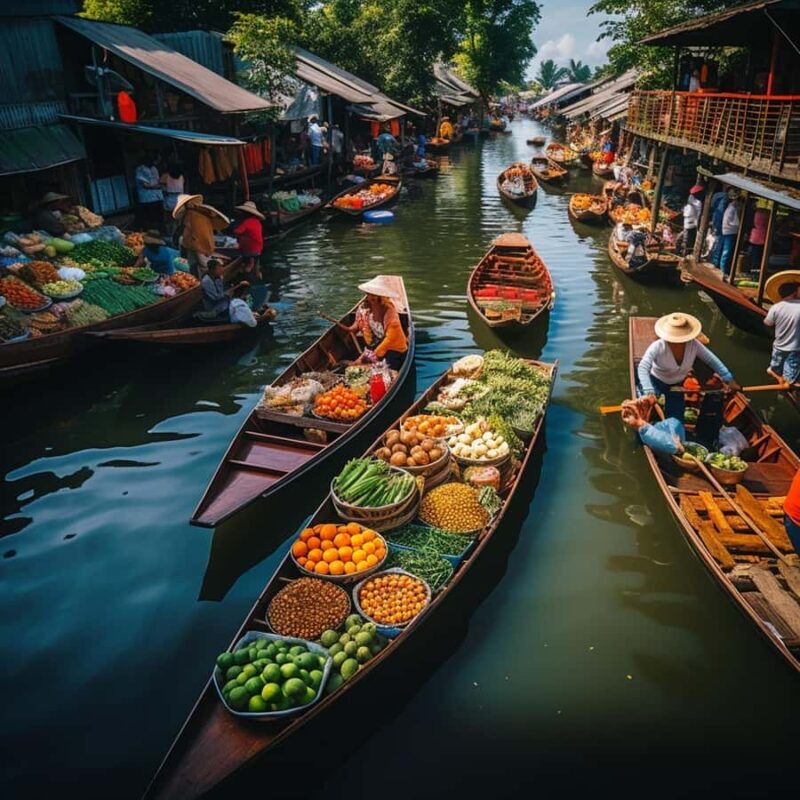 Bangkok: Railway + Floating Market + Wat Bangkung Tour - Key Points