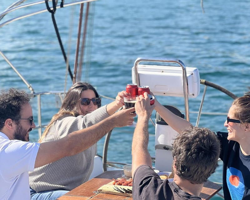 barcelona-coastline-sailing-with-swim-toys-w-food-drinks