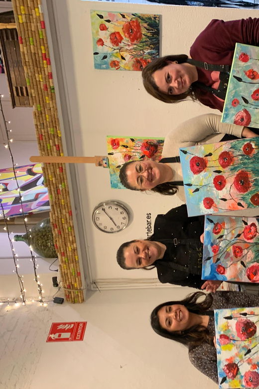 barcelona-learn-to-paint-sip-wine-enjoy-snacks-music