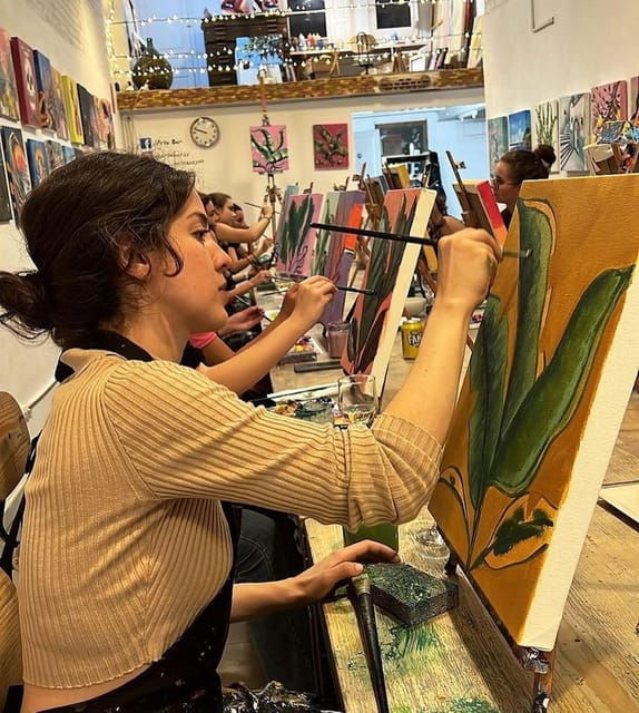 barcelona-learn-to-paint-sip-wine-enjoy-snacks-music