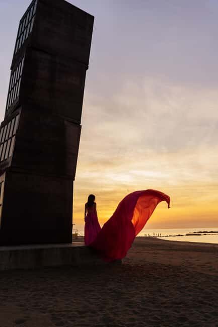 Barcelona: Magic Pink Flying Dress Photoshoot - The Experience: What to Expect