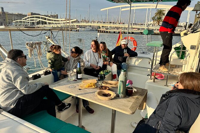 barcelona-private-catamaran-snacks-and-cava-sunset-option
