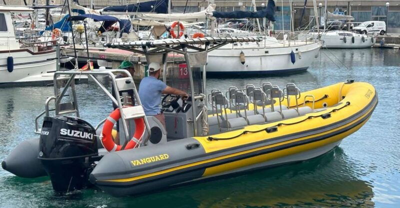 barcelona-speed-boat-skyline-view