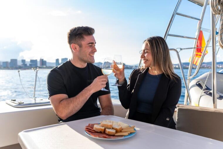 barcelona-sunset-catamaran-cruise-with-wine-and-tapas