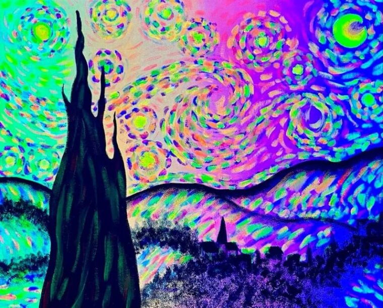 barcelona-wine-and-van-gogh-paint-and-sip-painting-class