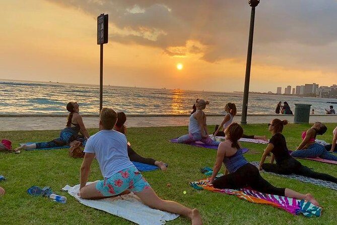 Beach Yoga on Waikiki with Diamondhead Backdrop - An Honest Look at the Experience