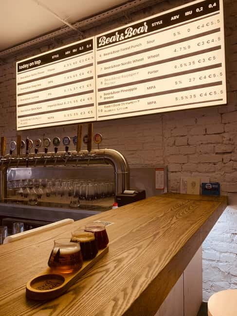 Bear & Boar Brewery Taproom (Half degustation) - Key Points