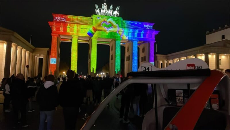 Berlin: taxi-bicycle Tour by Night and Illuminations - Exploring Berlin’s Festival of Lights on a Taxi-Bicycle Tour