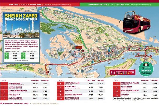 Big Bus Abu Dhabi Hop-On Hop-Off with Sheikh Zayed Mosque Tour - FAQ