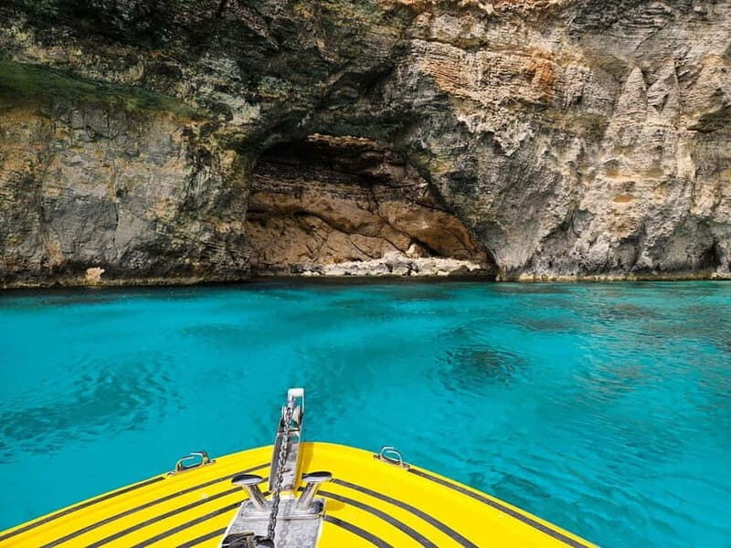 Blue Lagoon Malta: Crystal Lagoon, & Caves Private Speedboat - The Itinerary in Detail