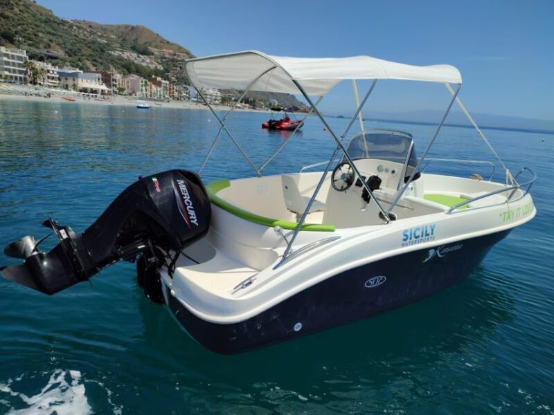 Boat rental without license in Letojanni (Half Day 4h) - The Sum Up