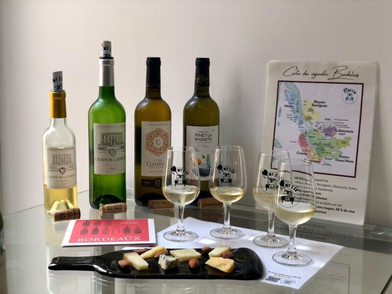 bordeaux-wines-tasting-with-4-white-wines-and-cheese