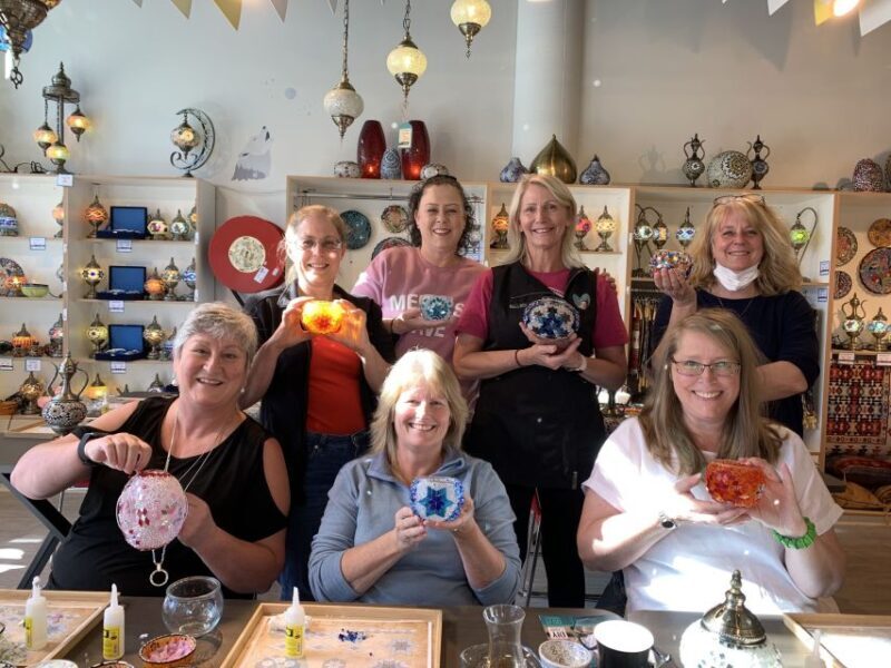 Brisbane: Mosaic Art Classes - Turkish Lamp Workshop - Creating Your Own Lamp