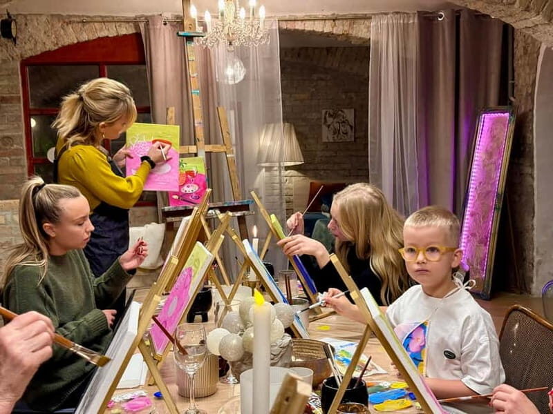 Budapest: Painting Workshop with Snacks and Wine - Key Points