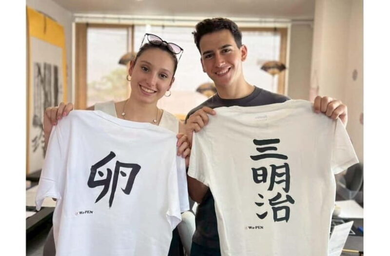 Calligraphy & print your calligraphy on a T-shirt. - Key Points