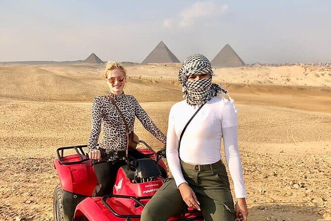 Camel Ride ATV Quad Bike Around Giza pyramids Sahara and Lunch - Key Points
