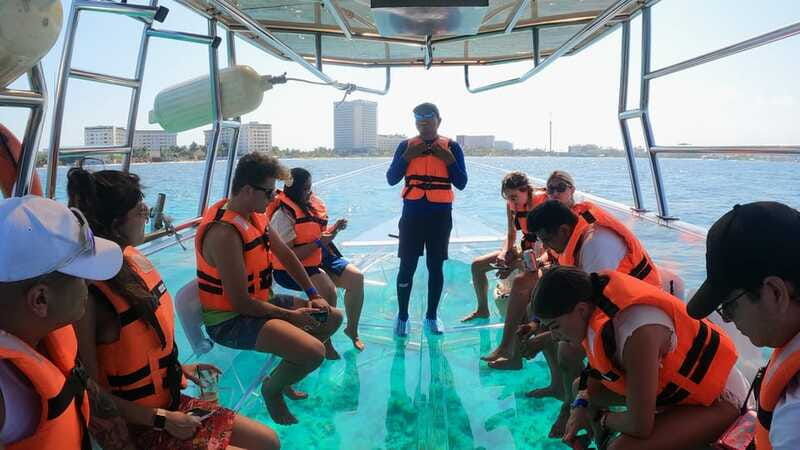cancun-clear-boat-ride-with-drinks