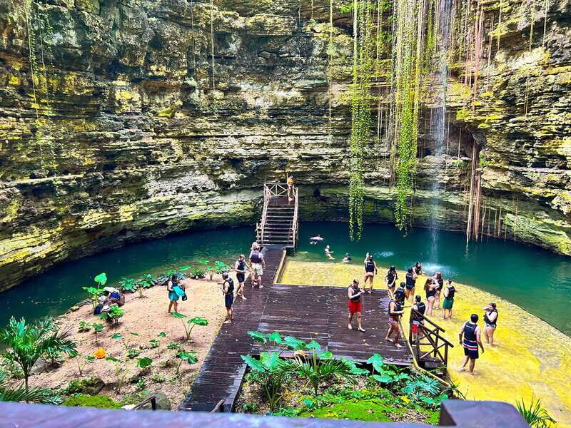 Cancun: Private Chichen Itza Tour, Cenote Swim, & Lunch - Swimming in a Sacred Cenote